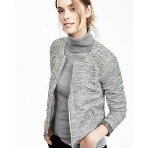 Banana Republic Light Grey Boucle Jacket